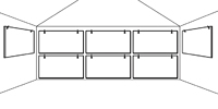 Baffles Attach to Wall&nbsp;&ndash; w/Pendant Hooks