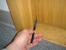 Mark Door With Pencil