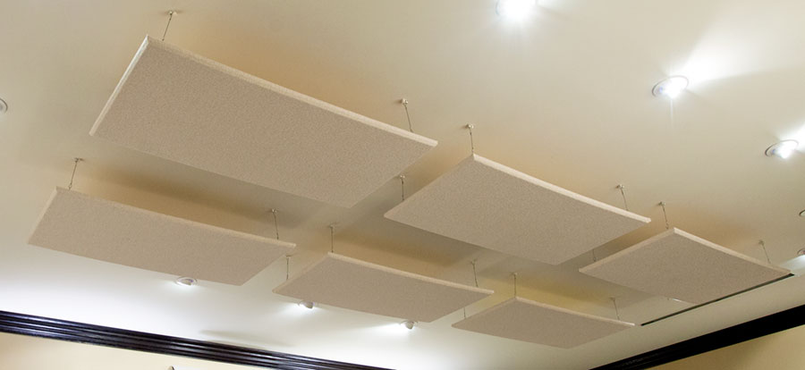 Ceiling clouds suspended acoustic solutions