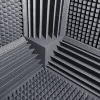 acoustic foam absorber and bass traps for sound dampering background