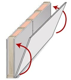 Applying second layer of drywall