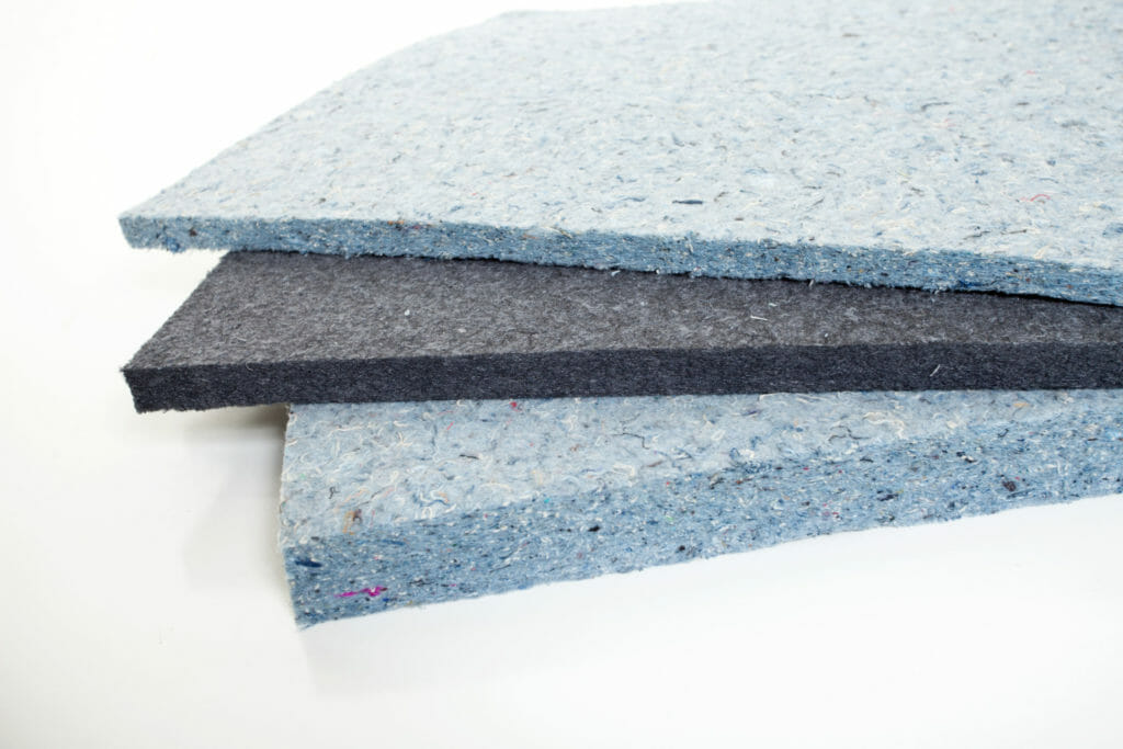 Different thicknesses and colors of Echo Eliminator products, for sale at Acoustical Surfaces.