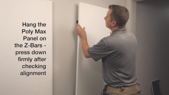Installing acoustic wall panel poly max
