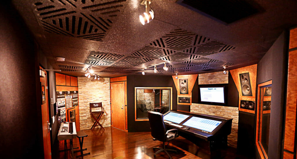 A studio using Sound Silencer by Acoustical Surfaces.