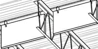 Baffles Attach to Bar Joist – w/Cable