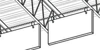 Baffles – Attach to Bar Joist – w/Cable
