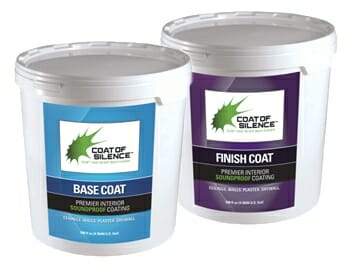 Soundproof paint by Acoustical Surfaces.