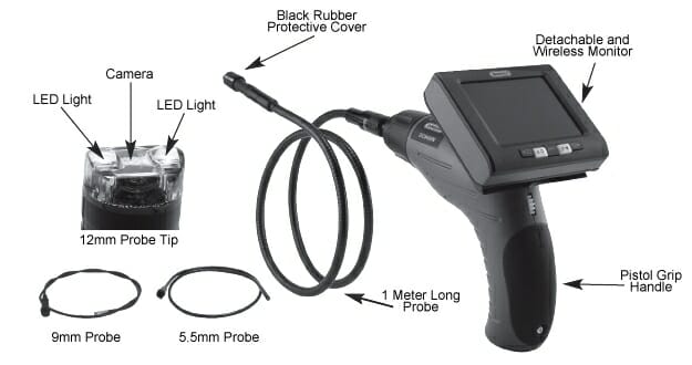 General Tools Waterproof Boroscope Video Inspection Camera System