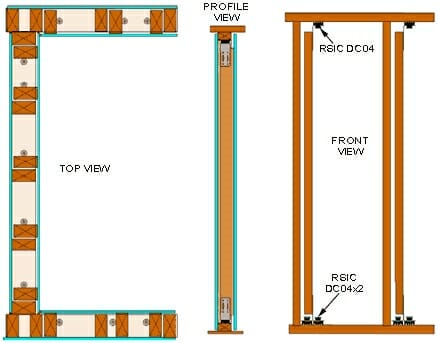RSIC-DC04 Low Profile Wall System Standard Duty RSIC-DC04x2 Design