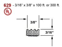 Door Frame Sound Gasket 629 by Acoustical Surfaces