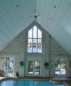 sound silencer ceiling tiles in a pool room by Acoustical Surfaces